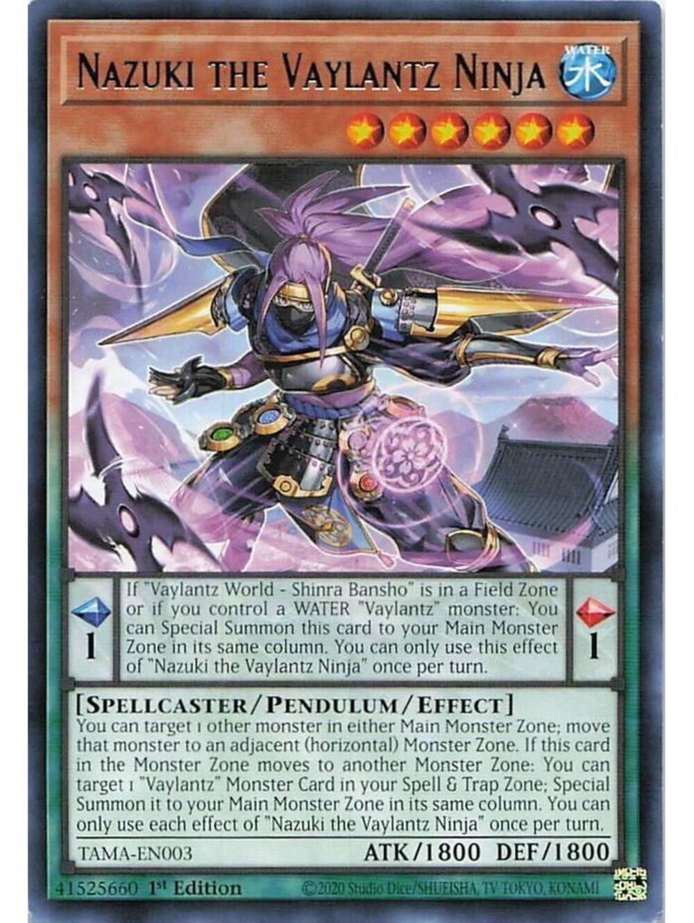 Yu-Gi-Oh! TCG 2022 Nazuki the Vaylantz Ninja NM TAMA